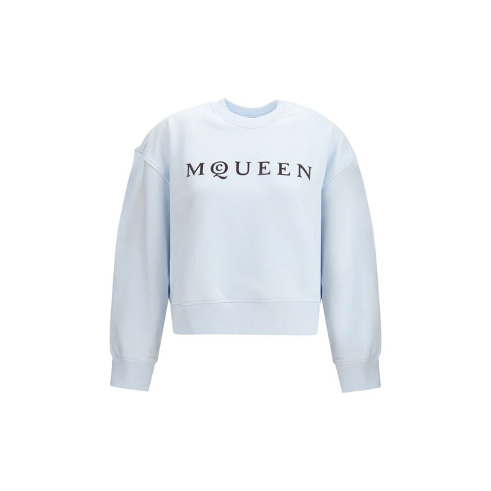 Alexander McQueen Blue Cotton Sweatshirt