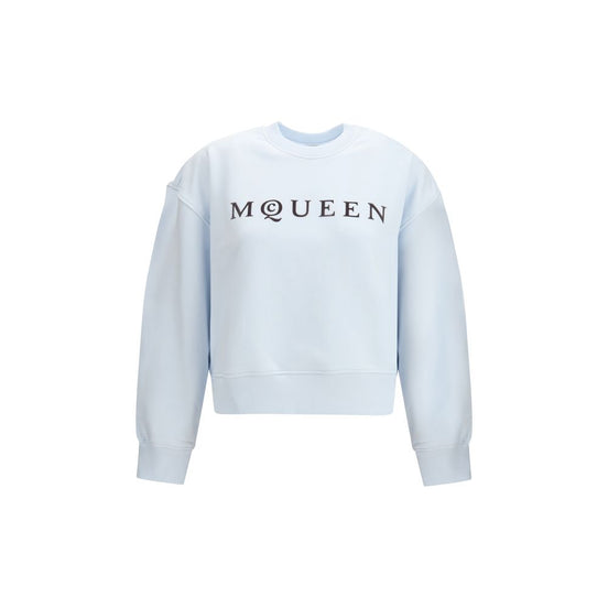 Alexander McQueen Blue Cotton Sweatshirt