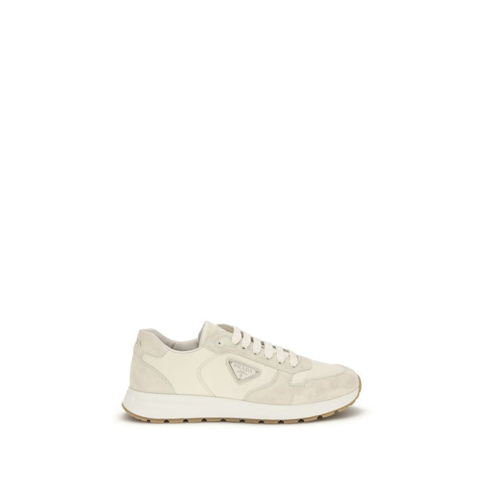 Prada Beige Nylon Low Top Sneakers