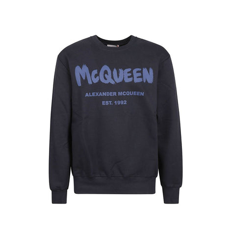 Alexander McQueen Blue Cotton Sweatshirt