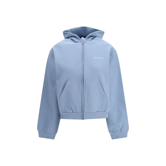 Balenciaga Blue Cotton Sweatshirt