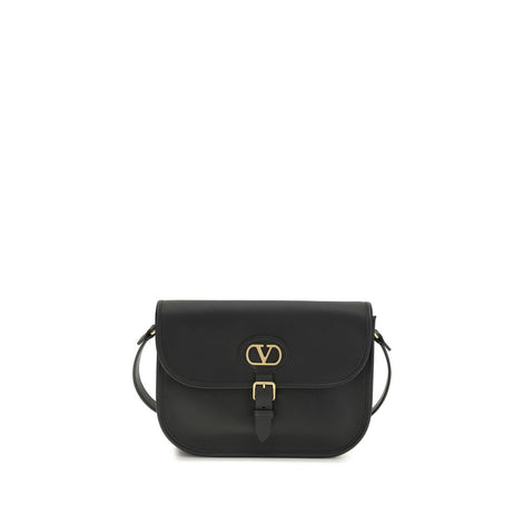 Valentino Garavani Antibes Black Leather Shoulder Bag