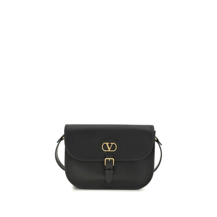 Valentino Garavani Antibes Black Leather Shoulder Bag
