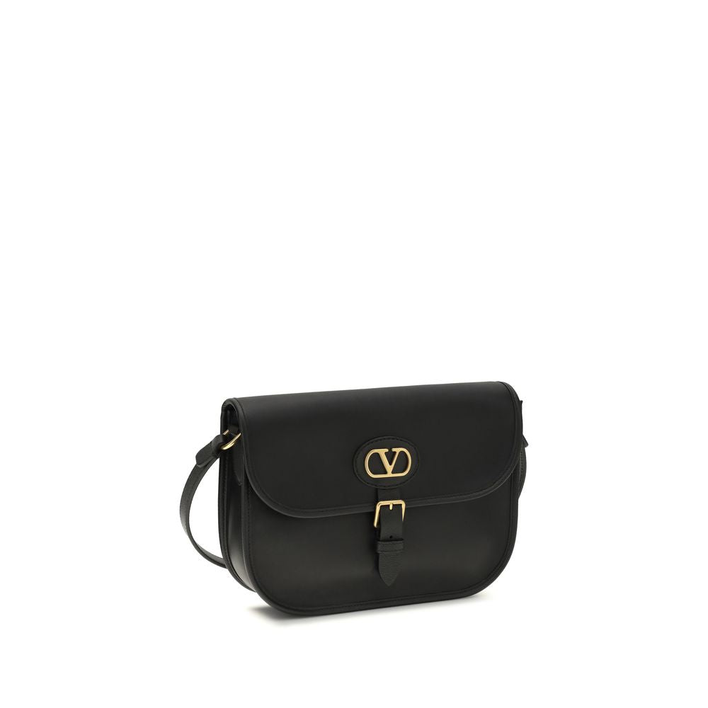 Valentino Garavani Antibes Black Leather Shoulder Bag