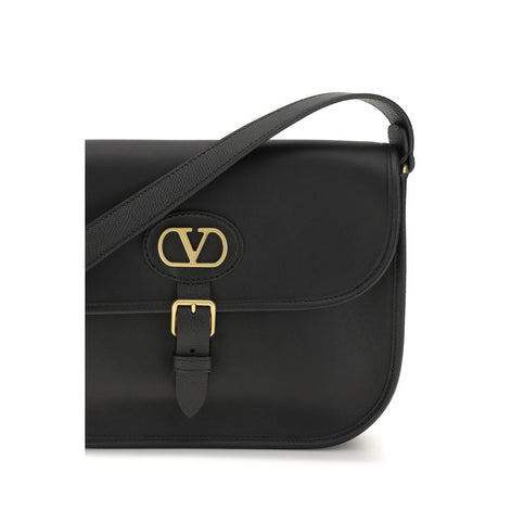 Valentino Garavani Antibes Black Leather Shoulder Bag