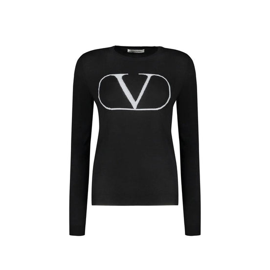 Valentino Black Virgin Wool Sweatshirt