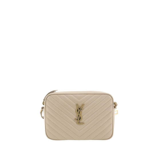 Saint Laurent LouLou Camera Beige Leather Shoulder Bag