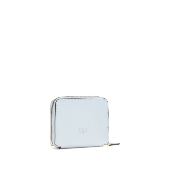 PINKO Light Blue Calf Leather Bos Taurus Wallet