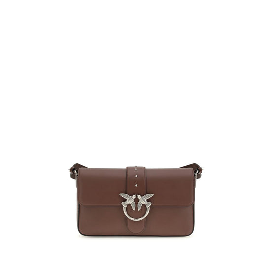 PINKO Brown Leather Shoulder Bag