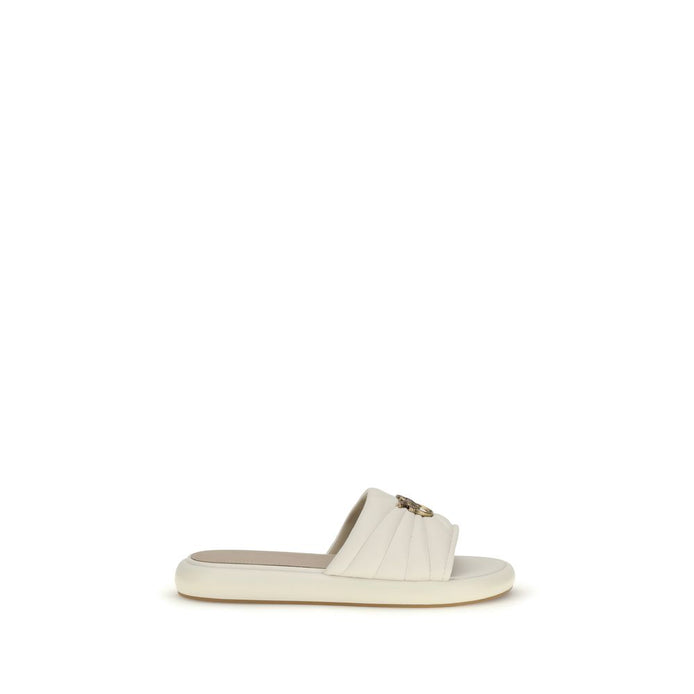 PINKO Beige Calf Leather Bos Taurus Sandals