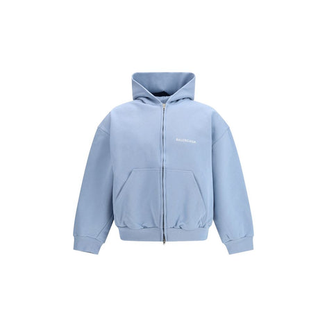 Balenciaga Blue Cotton Sweatshirt