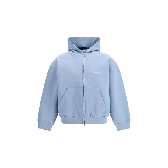 Balenciaga Blue Cotton Sweatshirt