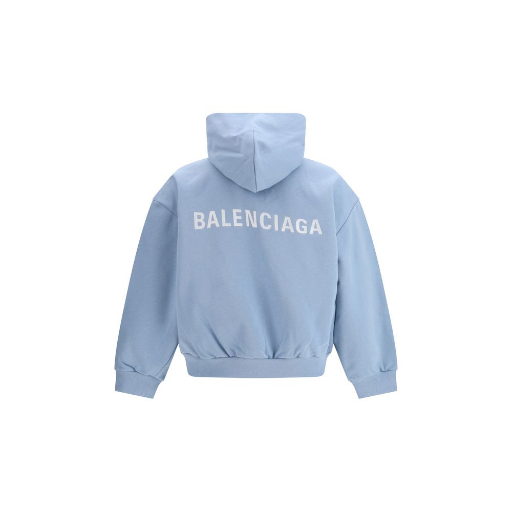 Balenciaga Blue Cotton Sweatshirt