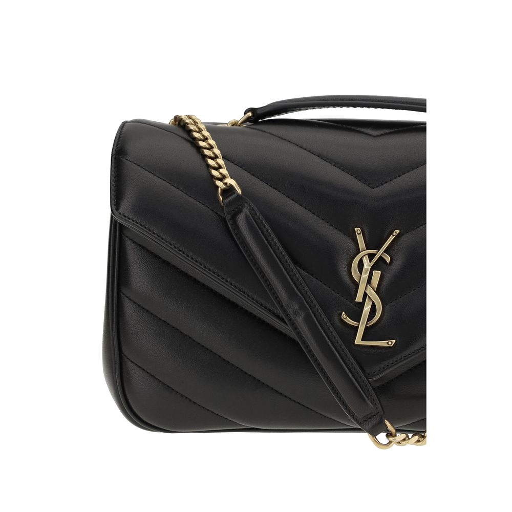 Saint Laurent LouLou large Black Lamb Shoulder Bag