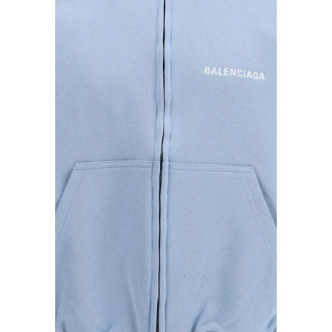 Balenciaga Blue Cotton Sweatshirt
