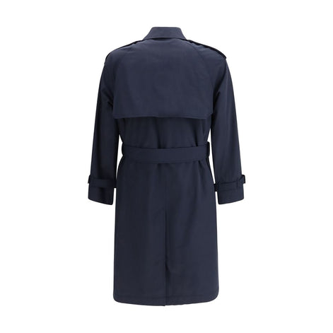 Burberry Blue Polyester Trench Coat