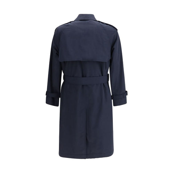 Burberry Blue Polyester Trench Coat