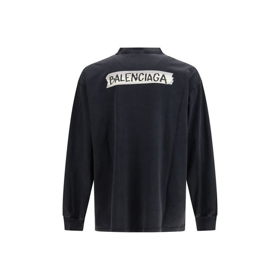 Balenciaga Black Cotton Sweatshirt