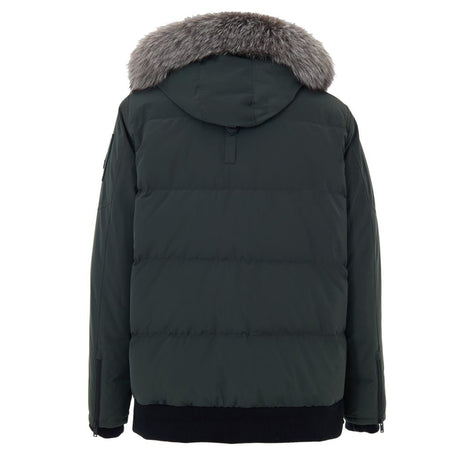 Moose Knuckles Green Nylon Parka