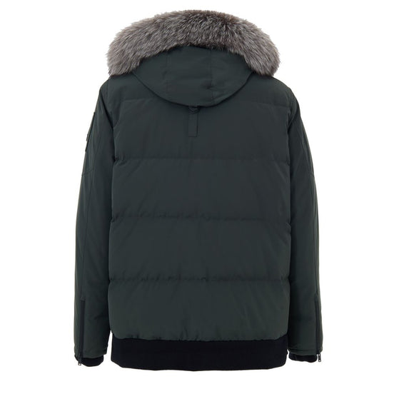 Moose Knuckles Green Nylon Parka