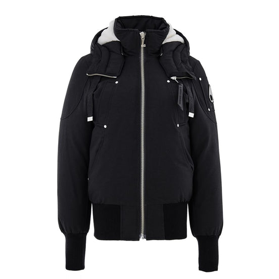 Moose Knuckles Black Nylon Bomber
