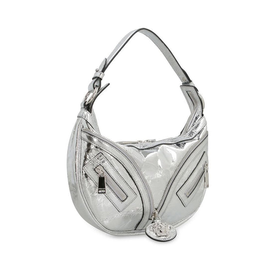 Versace Silver Lamb Leather Shoulder Bag