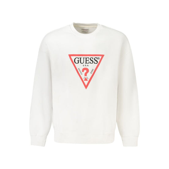 Guess Jeans White Cotton Men's Sweater