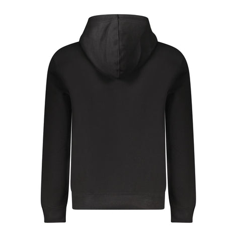 Guess Jeans Black Cotton Men Sweatshirt Slim Fit Hooded