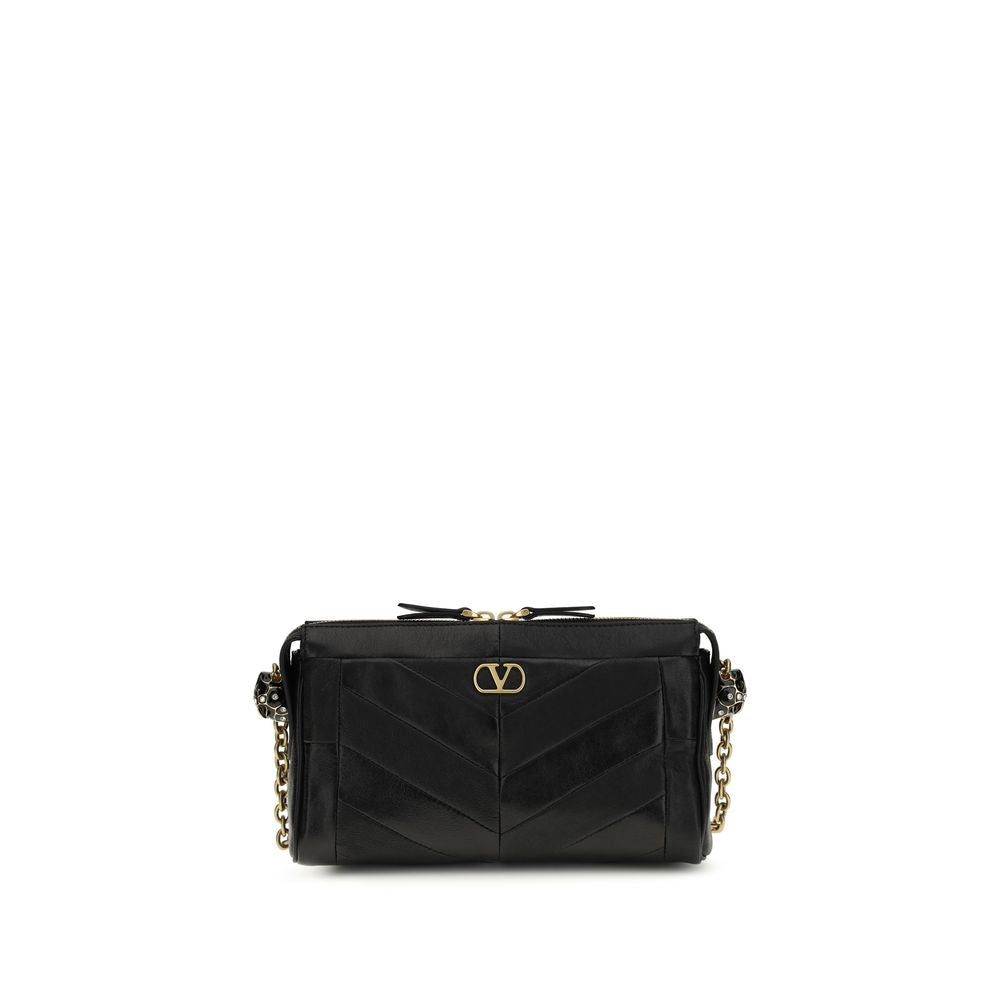 Valentino Garavani Panthea small Black Leather Shoulder Bag