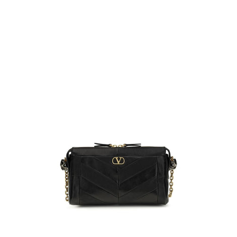Valentino Garavani Panthea small Black Leather Shoulder Bag