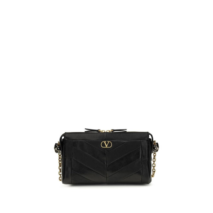 Valentino Garavani Panthea small Black Leather Shoulder Bag