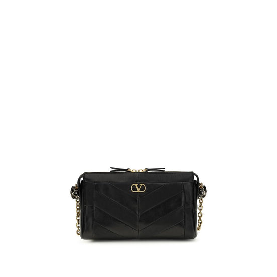Valentino Garavani Panthea small Black Leather Shoulder Bag