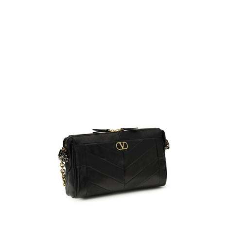 Valentino Garavani Panthea small Black Leather Shoulder Bag