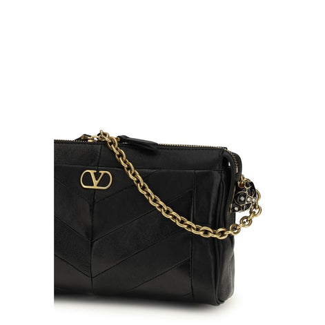 Valentino Garavani Panthea small Black Leather Shoulder Bag