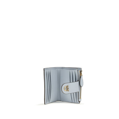 PINKO Blue Calf Leather Bos Taurus Wallet