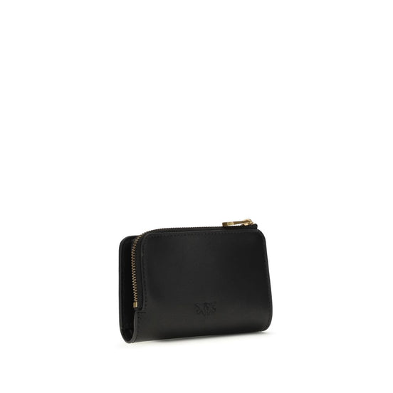 PINKO Black Calf Leather Bos Taurus Wallet