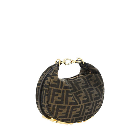 Fendi Brown Fabric Shoulder Bag
