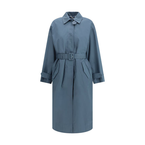 Fendi Blue Cotton Coat