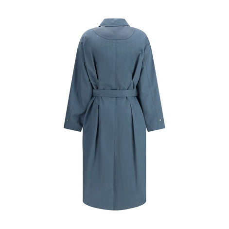Fendi Blue Cotton Coat