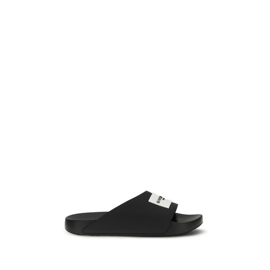 Givenchy Black Rubber Slippers