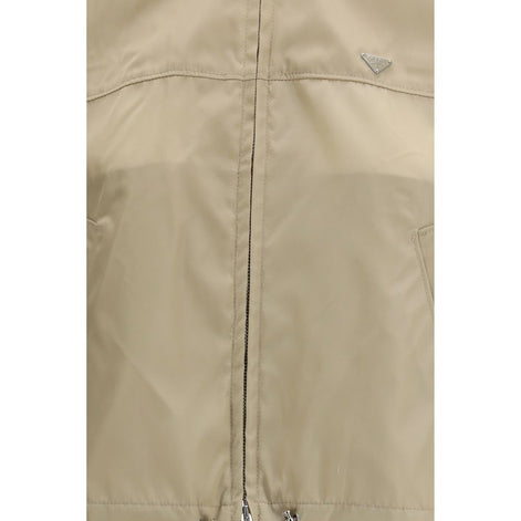 Prada Beige Recycled Polyamide Shell Jacket