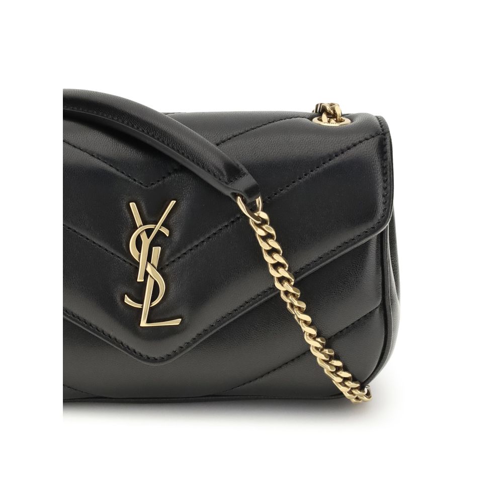 Saint Laurent LouLou mini Black Lamb Shoulder Bag
