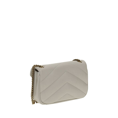 Saint Laurent LouLou mini White Lamb Shoulder Bag