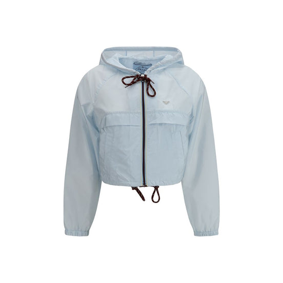 Prada Blue Recycled Polyamide Shell Jacket