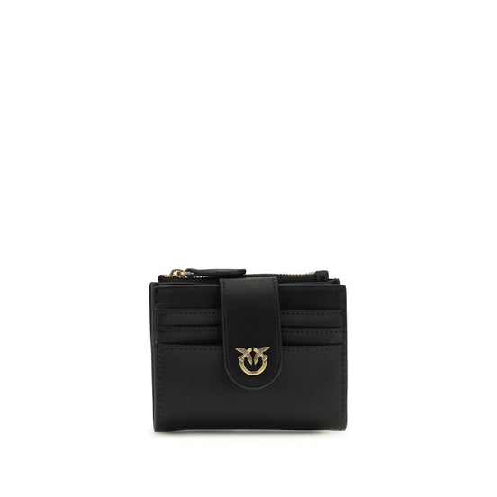 PINKO Black Calf Leather Bos Taurus Wallet
