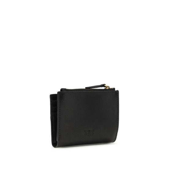PINKO Black Calf Leather Bos Taurus Wallet