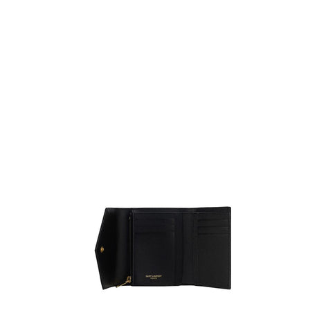 Saint Laurent Black Calf Leather Bos Taurus Wallet