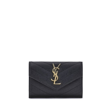 Saint Laurent Black Calf Leather Bos Taurus Wallet