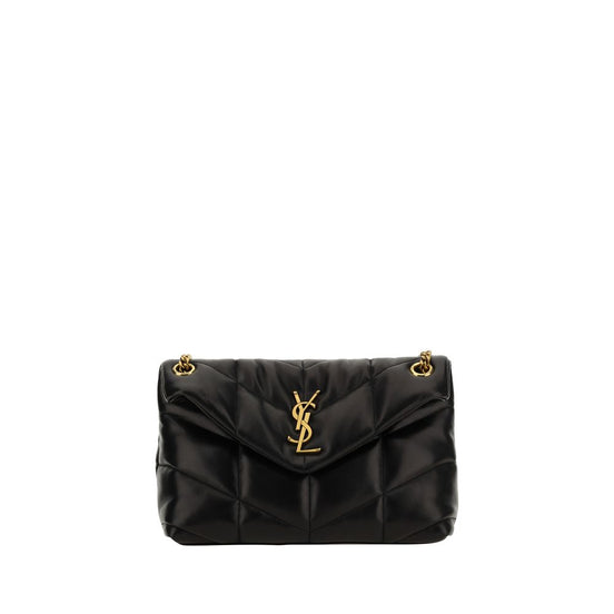 Saint Laurent Puffer Black Lamb Ovis Aries Aries Shoulder Bag