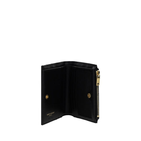 Saint Laurent Black Calf Leather Bos Taurus Wallet